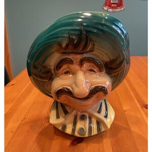 ROYAL COPLEY MEXICAN MAN HEAD VASE VINTAGE ANTHONY PRIOLO DESIGN LARGE